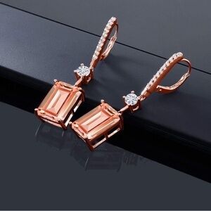 Elegant Rose Gold Drop Earrings